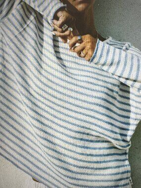 Solai The Label Morning Sea Striped Pullover Sweater